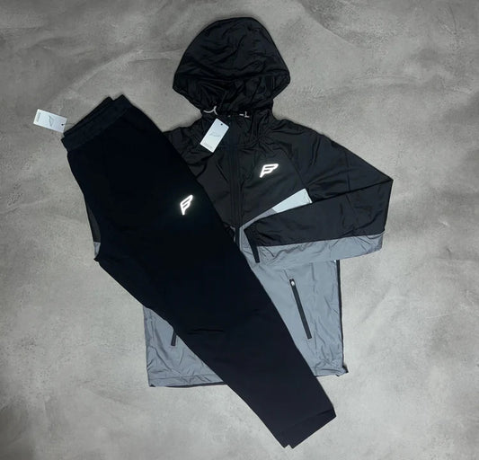 Frequency Apex Tech Windrunner & Track Pants Black/Grey